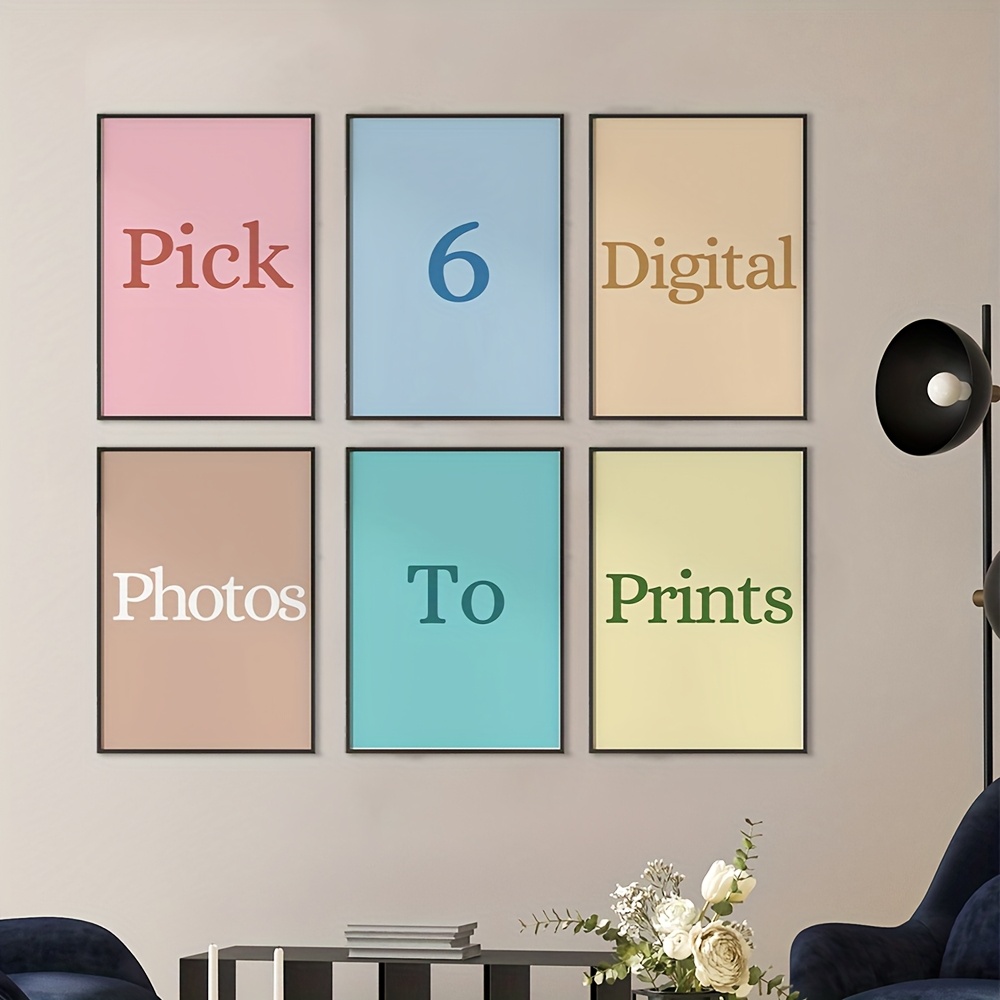 Home Decor Theme - 6pcs/set Personalized Custom Canvas Printing Photo