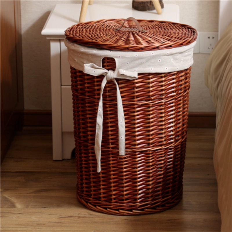 Rattan Plant Basket - Vintage Style Rattan Woven Dirty Clothes