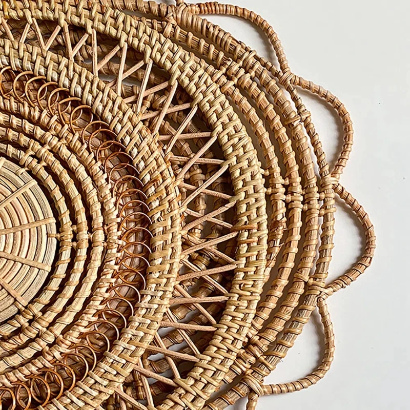 Round Wicker Tray Rattan Woven - Rattan Plant Basket ulasan dan harga