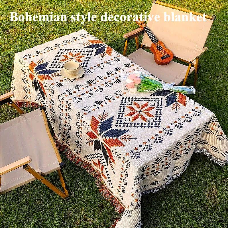 Outdoor Camping Blanket, Bohem - Linen Table Runner ulasan dan harga
