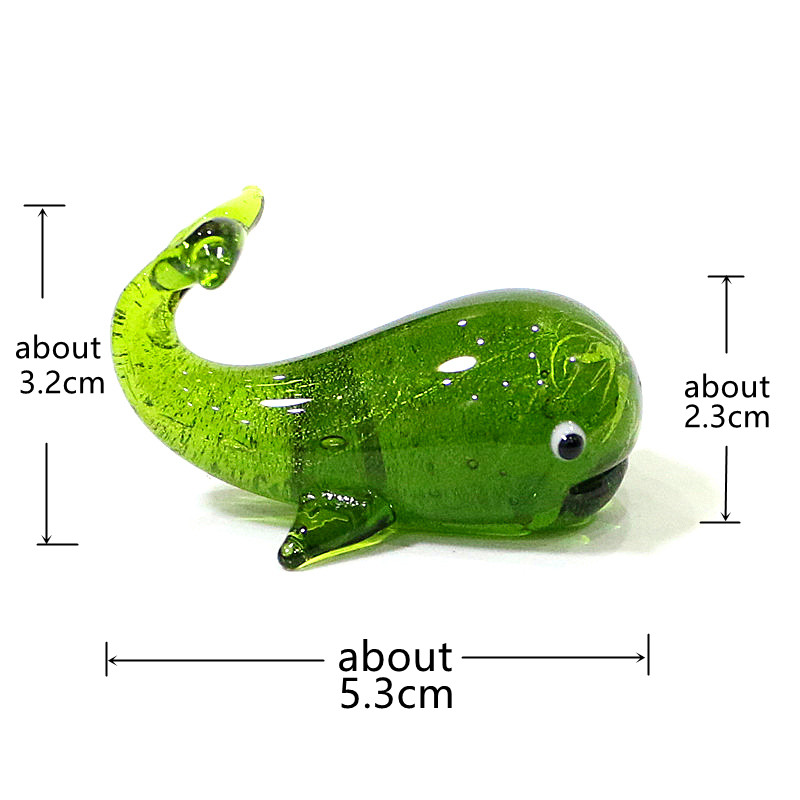 Murano Glass Whale Miniature F - Home Decor Y2K ulasan dan harga