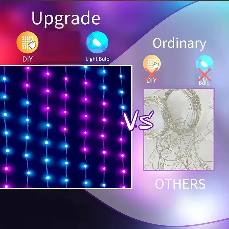 Smart LED Curtain Lights RGB A - Home Decor Free App ulasan dan harga