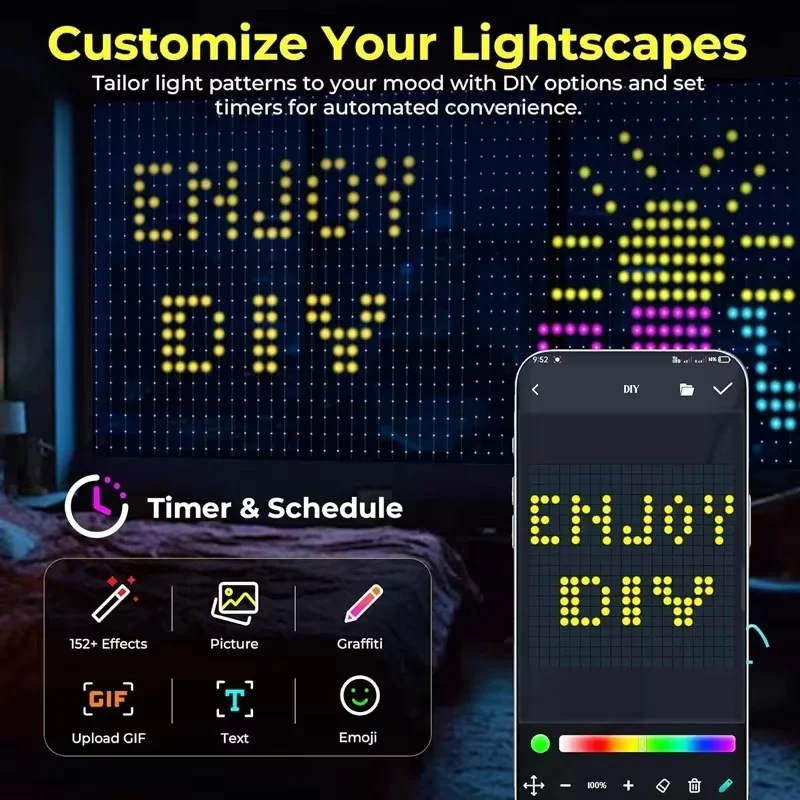 Smart LED Curtain Lights RGB A - Home Decor Free App ulasan dan harga