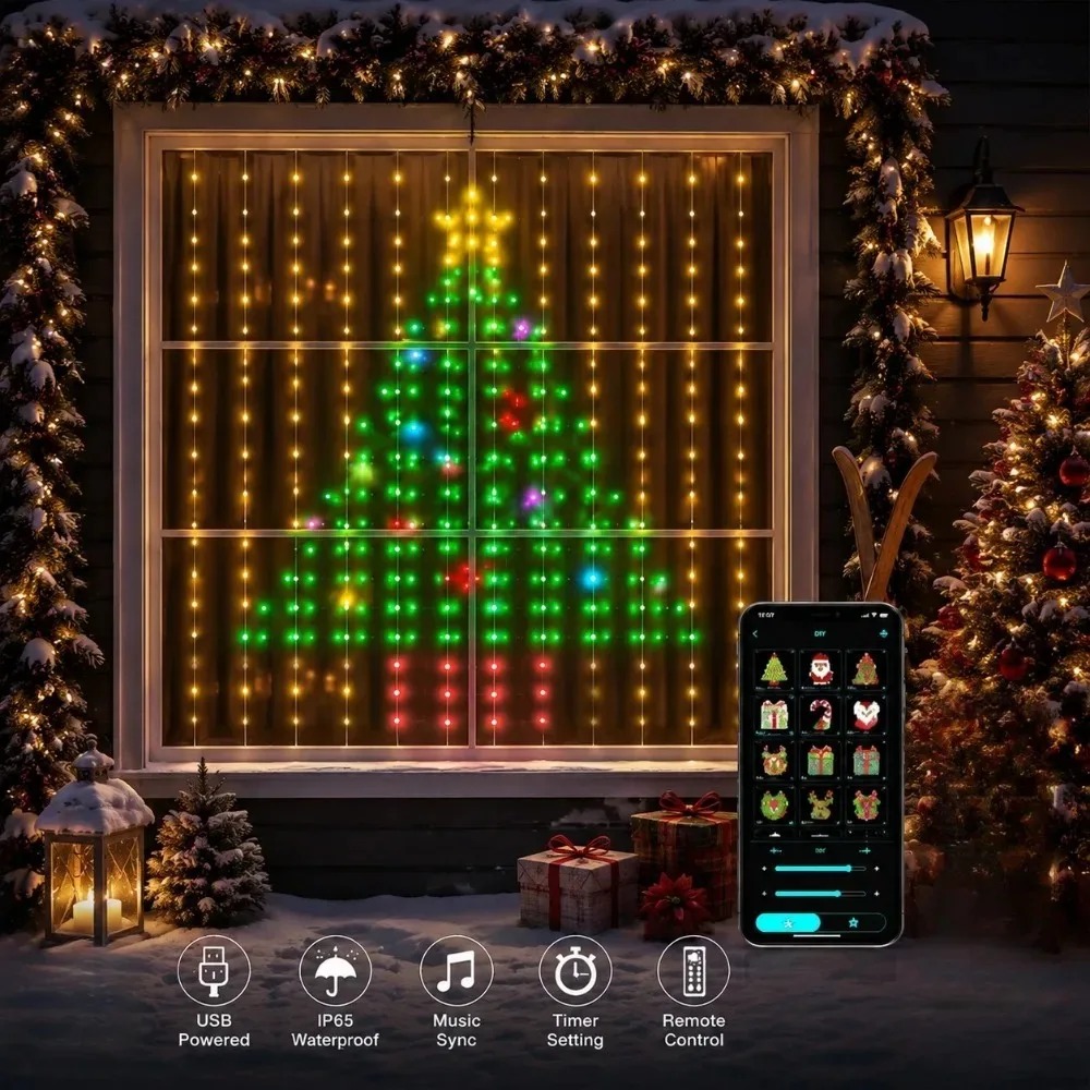 Christmas Light String LED Cur - Home Decor Free App ulasan dan harga