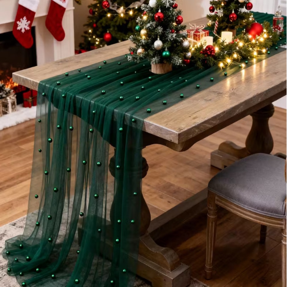Dreamy Luxury Wedding Table Ru - Linen Table Runner ulasan dan harga