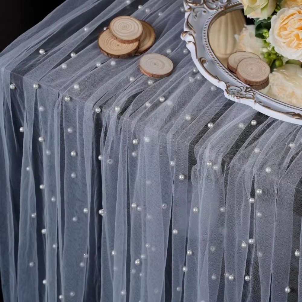 Dreamy Luxury Wedding Table Ru - Linen Table Runner ulasan dan harga
