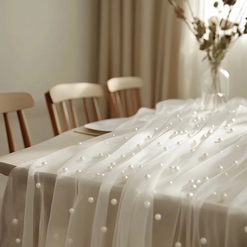 Dreamy Luxury Wedding Table Ru - Linen Table Runner ulasan dan harga