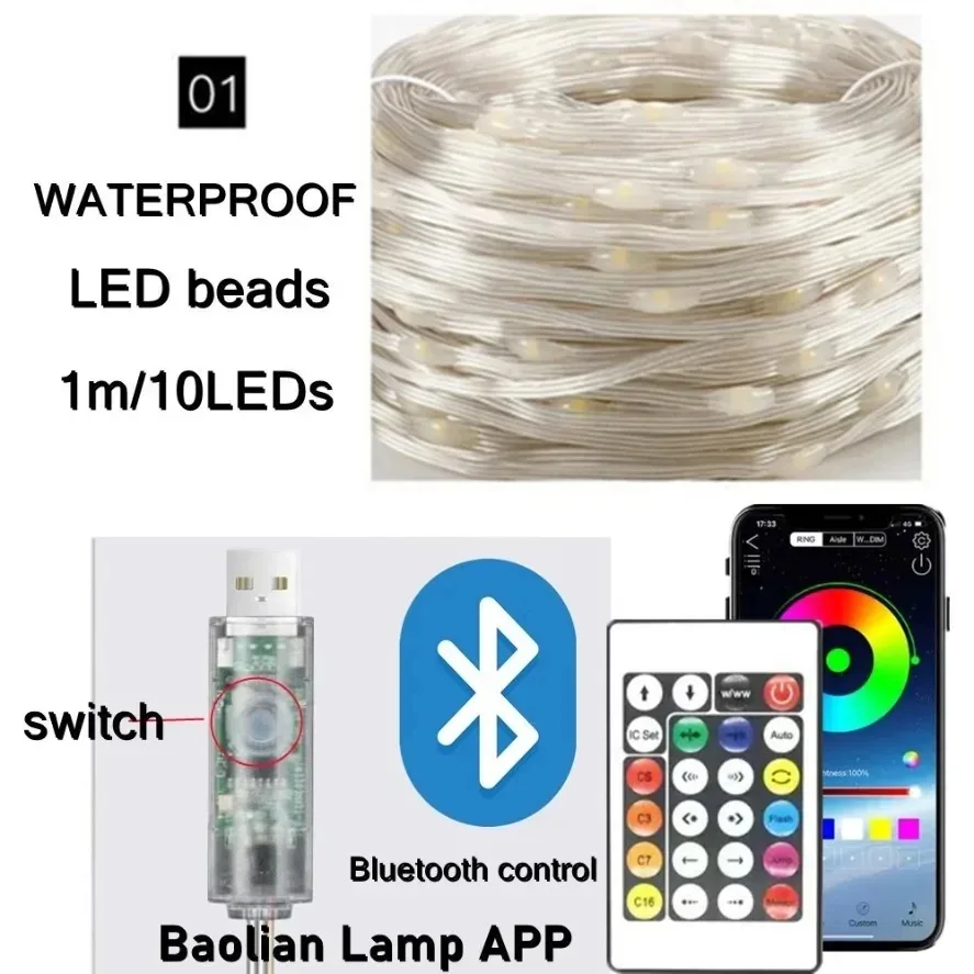 5-20m WS2812B RGB LED Fairy St - Home Decor Free App ulasan dan harga