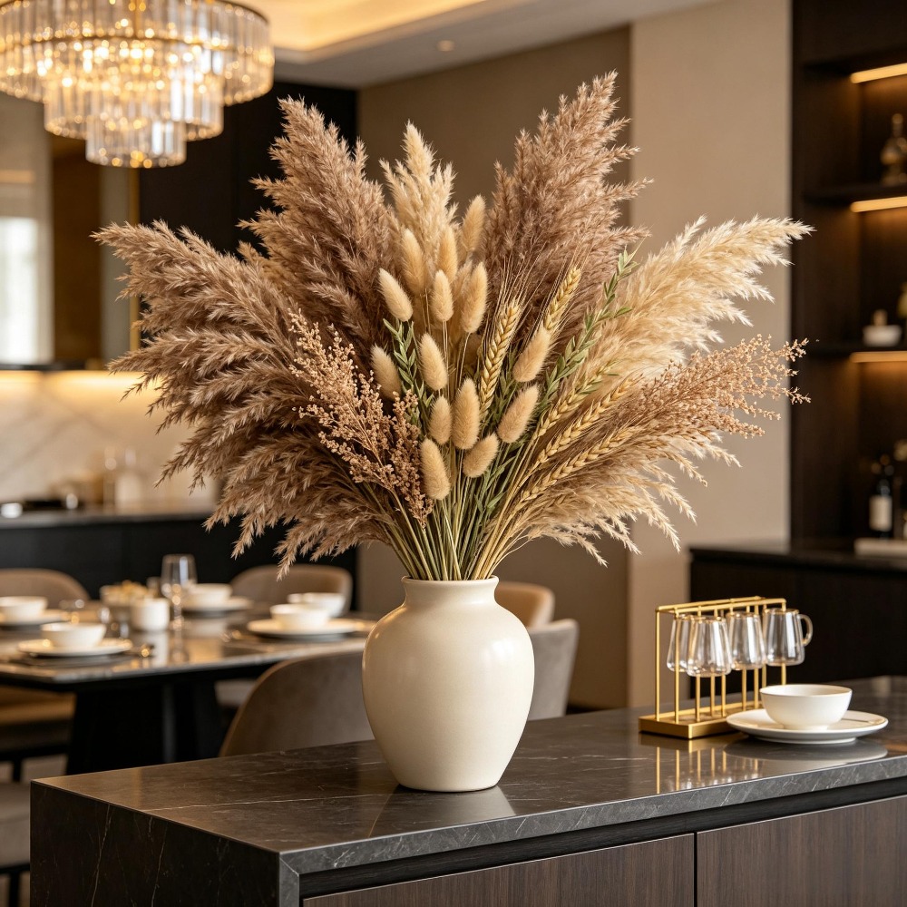 1 Bunch Mixed Dried Flowers Bo - Pampas Grass Decor ulasan dan harga