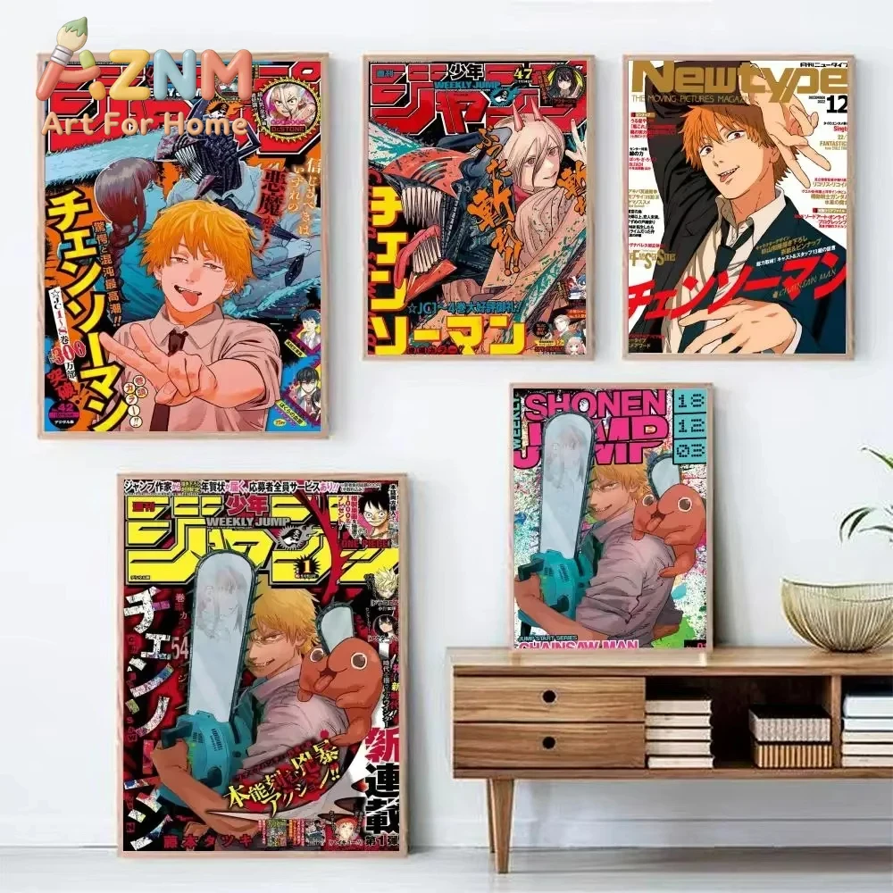 AZNM Chainsaw Man Anime Canvas - Home Decor Magazine ulasan dan harga