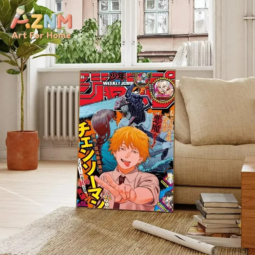 AZNM Chainsaw Man Anime Canvas - Home Decor Magazine ulasan dan harga