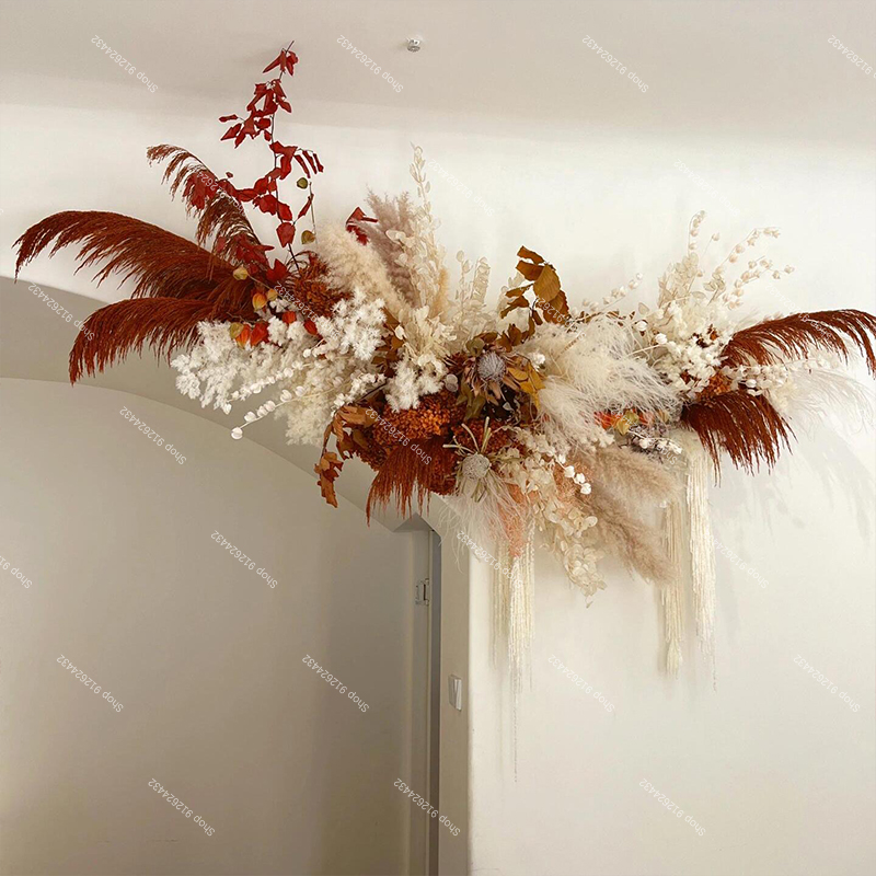 Pampas Grass Artificial Rose F - Pampas Grass Decor ulasan dan harga