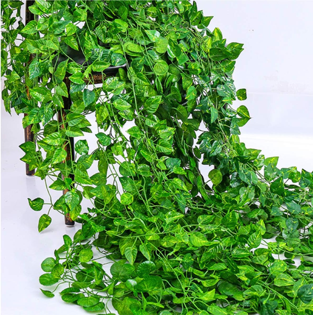 100/2M Artificial Green Ivy Vi - Rattan Plant Basket ulasan dan harga