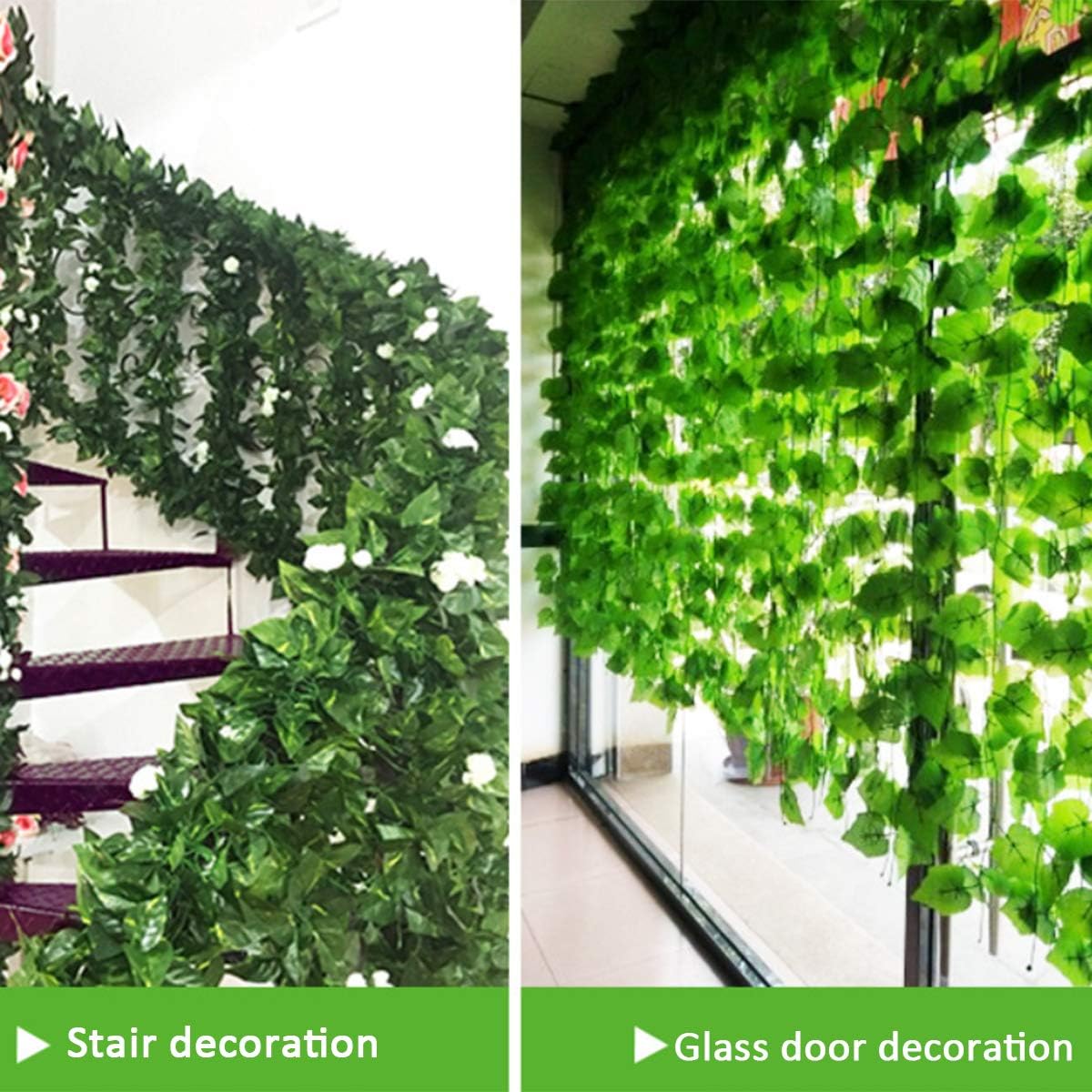 100/2M Artificial Green Ivy Vi - Rattan Plant Basket ulasan dan harga