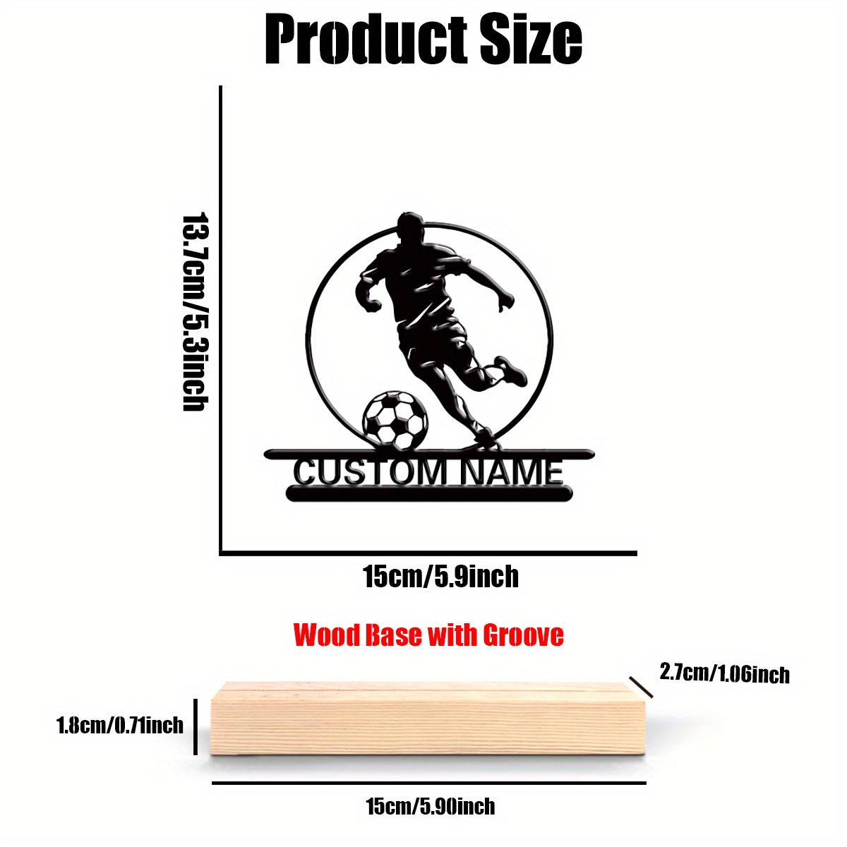 Custom Soccer Player Metal Sta - Home Decor Theme ulasan dan harga