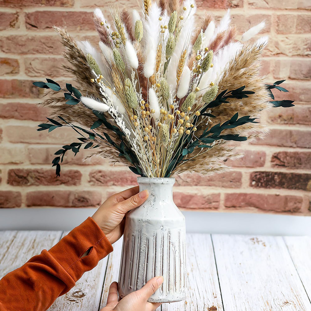 100pcs Dried Pampas Grass Bouq - Pampas Grass Decor ulasan dan harga