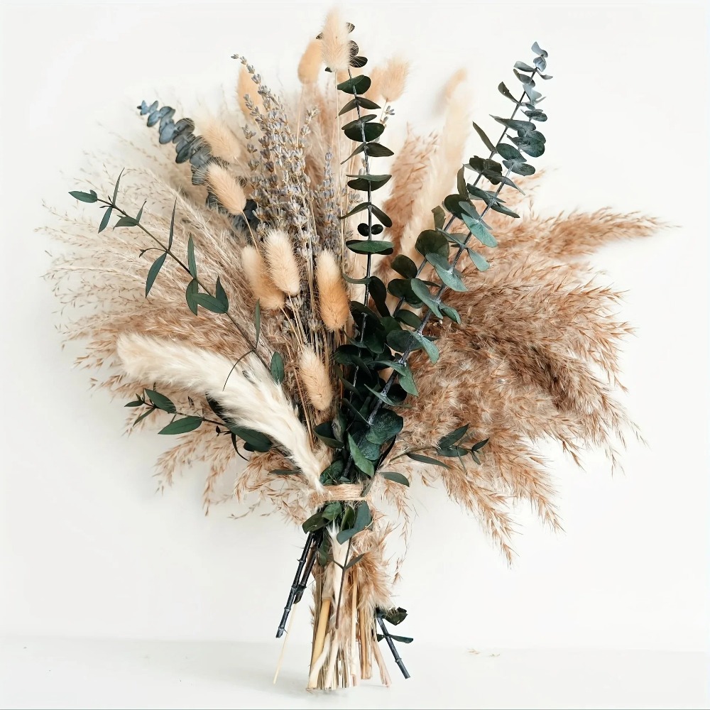 80Pieces Natural Dried Flowers - Pampas Grass Decor ulasan dan harga