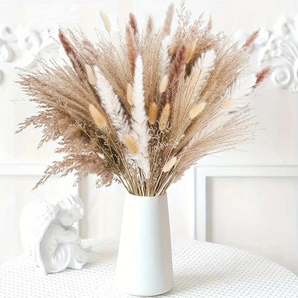 80Pieces Natural Dried Flowers - Pampas Grass Decor ulasan dan harga