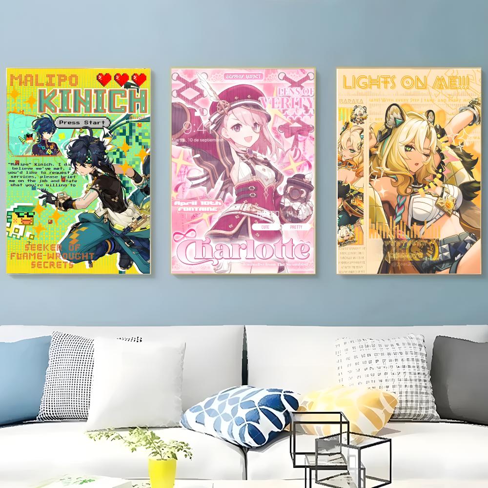 genshin magazine style Poster  - Home Decor Magazine ulasan dan harga