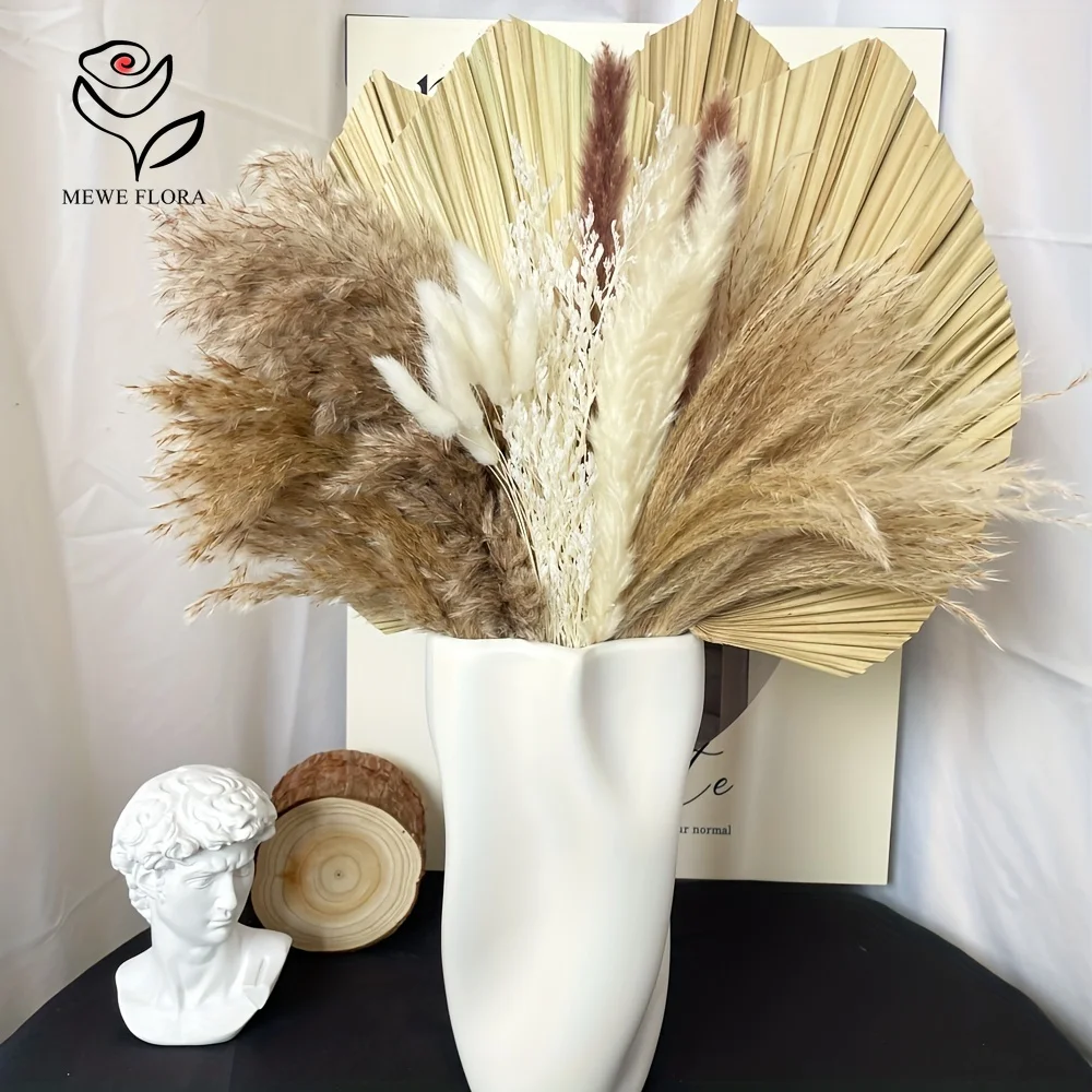 35Pcs Natural Pampas Grass Boh - Pampas Grass Decor ulasan dan harga