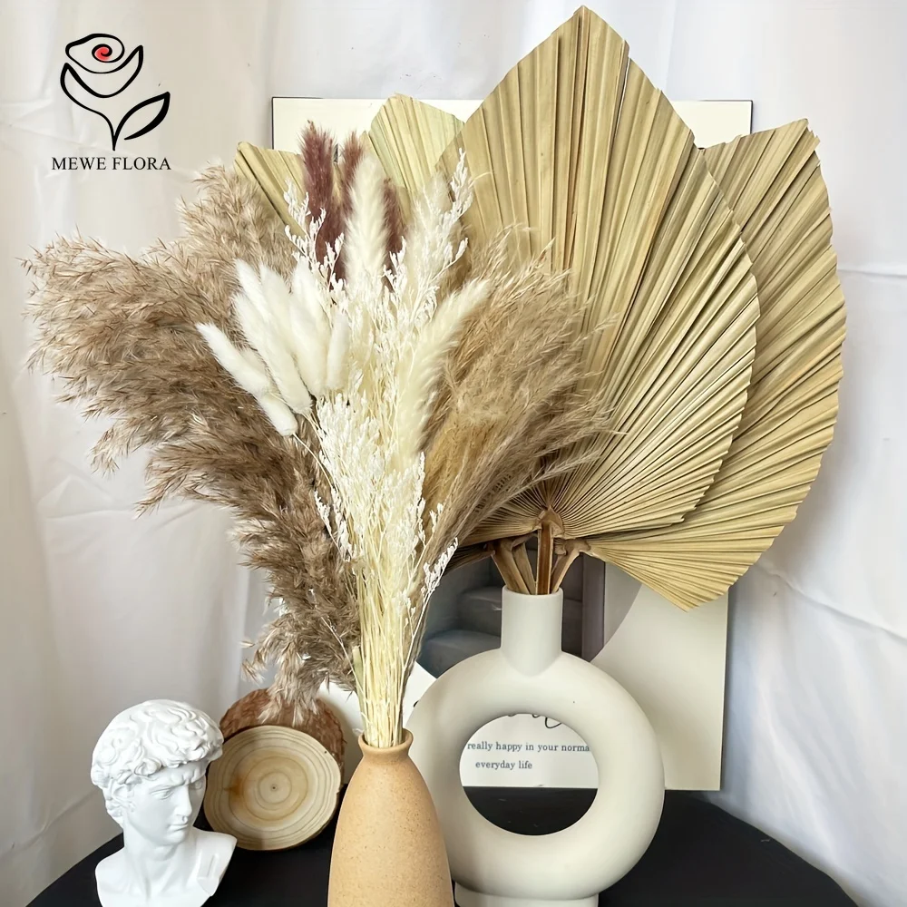 35Pcs Natural Pampas Grass Boh - Pampas Grass Decor ulasan dan harga