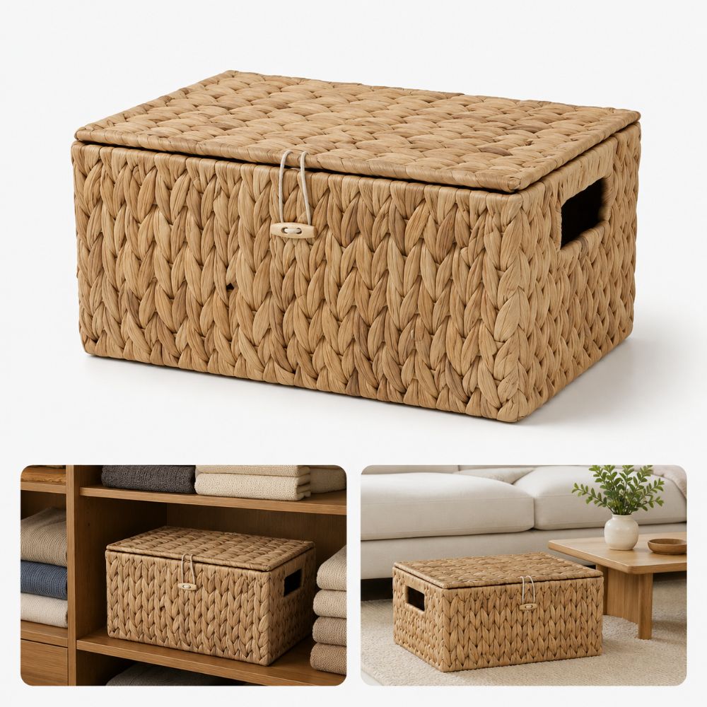 Water Hyacinth Wicker Storage  - Rattan Plant Basket ulasan dan harga