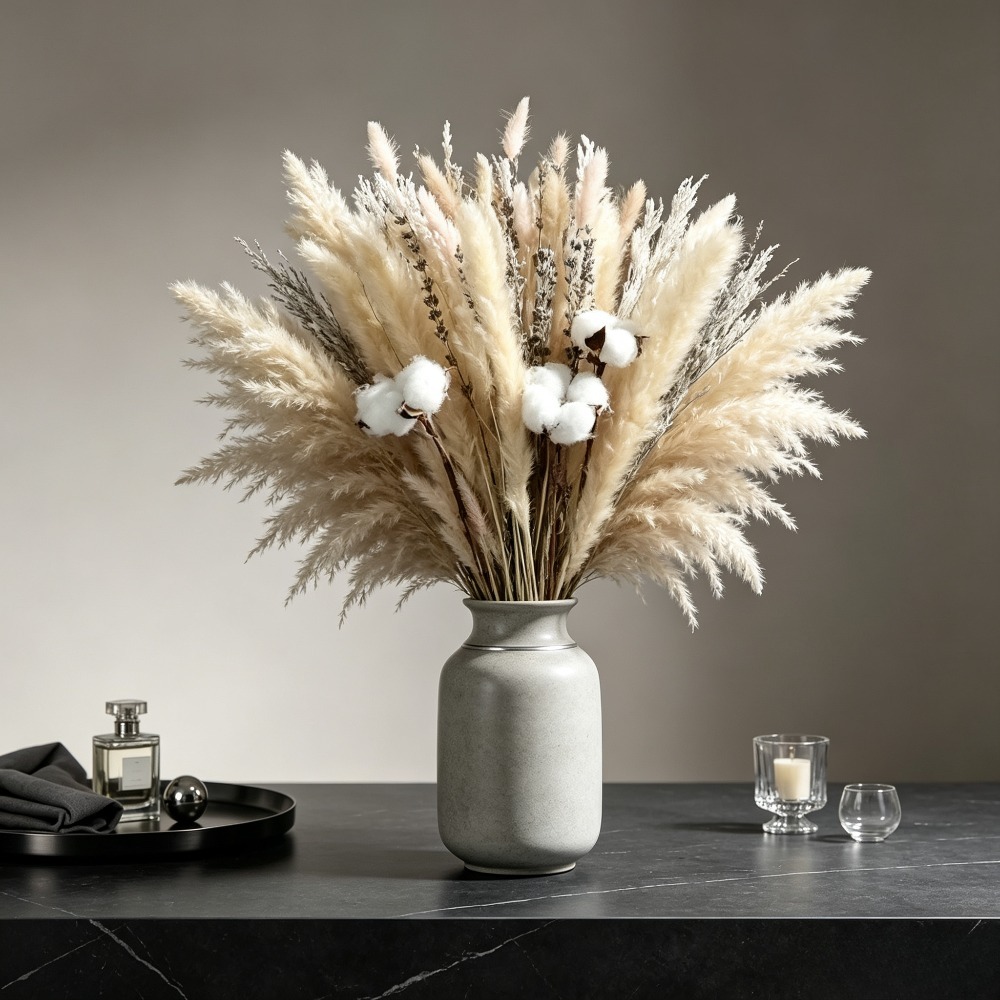 Natural Dried Pampas Grass Bou - Pampas Grass Decor ulasan dan harga