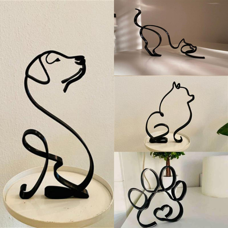 Dog Art Sculpture Metal Dog Ab - Home Decor Y2K ulasan dan harga