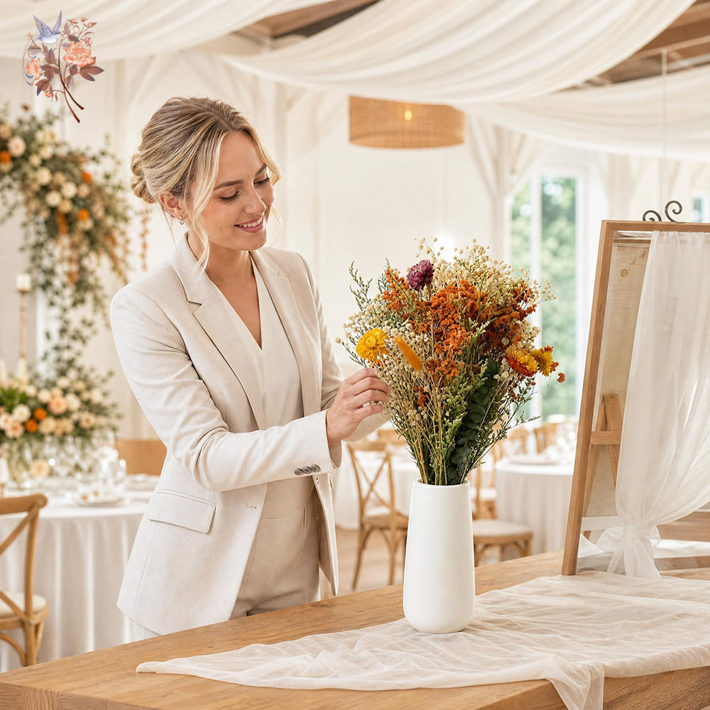 Autumn Dried Flowers Bouquet N - Pampas Grass Decor ulasan dan harga