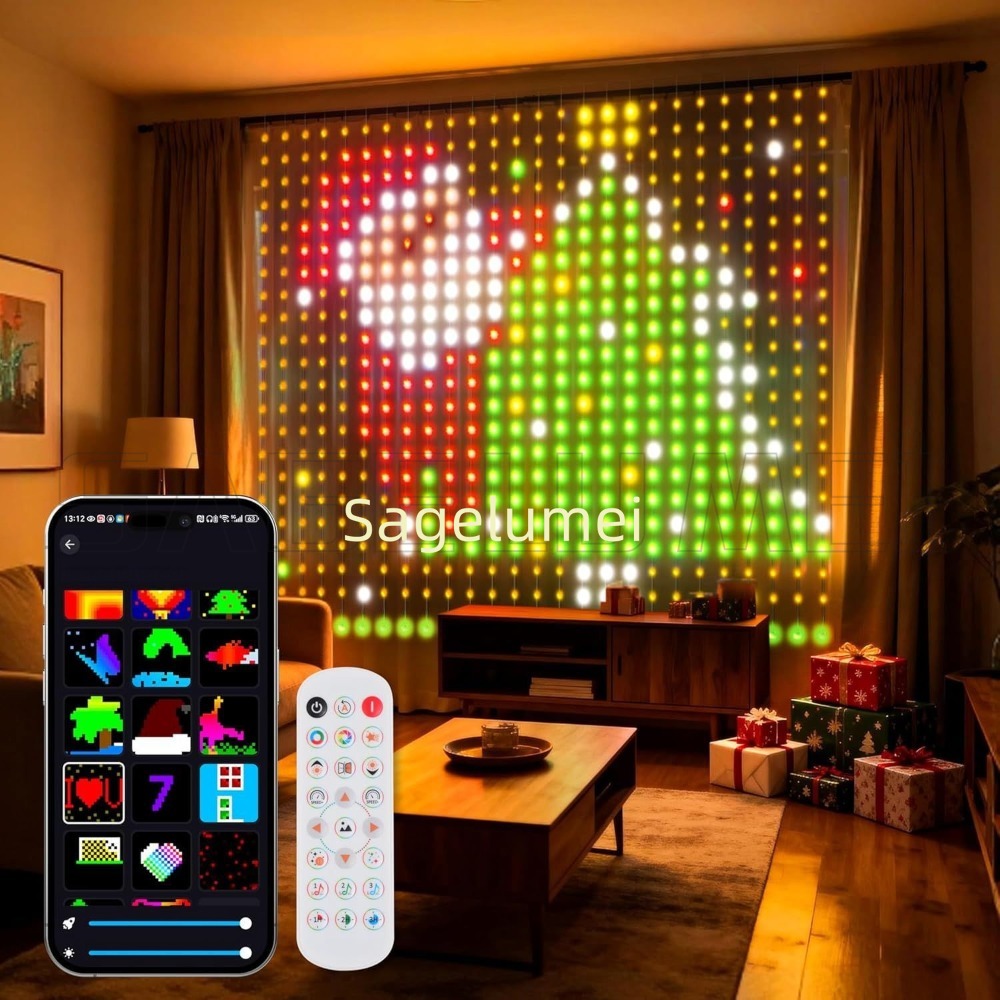 1.6M-3M Smart LED Curtain Ligh - Home Decor Free App ulasan dan harga