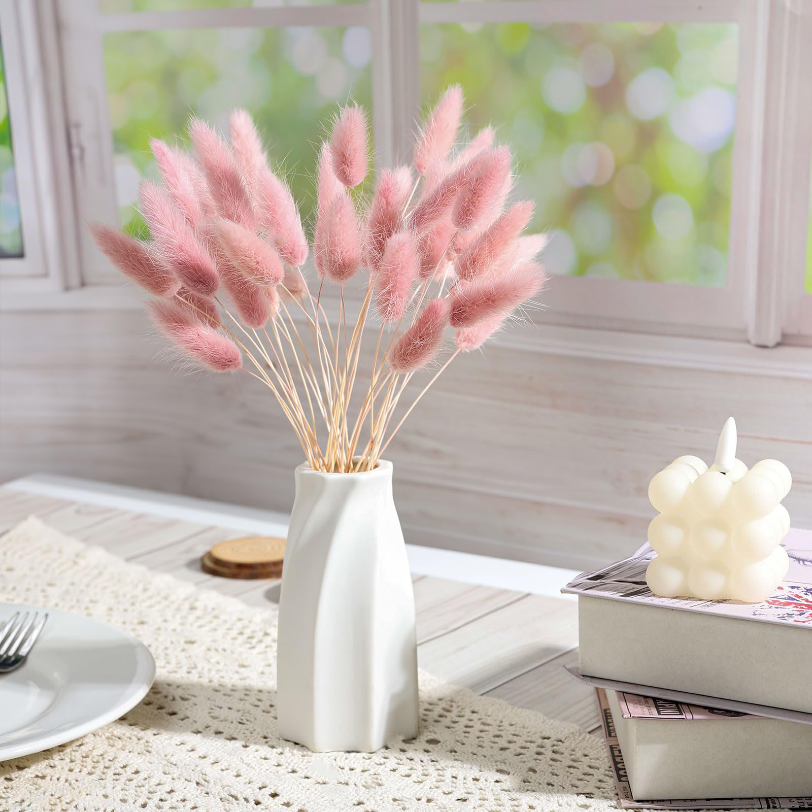 120 Stem Pink Dried Pampas Bun - Pampas Grass Decor ulasan dan harga