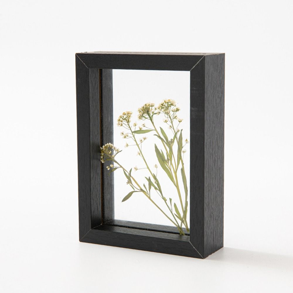 Wooden Glass Leaf Specimen Fra - Bamboo Photo Frame ulasan dan harga