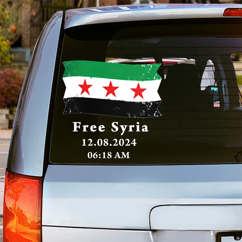 Syria Flag with Text Free Syri - Home Decor Indonesia ulasan dan harga