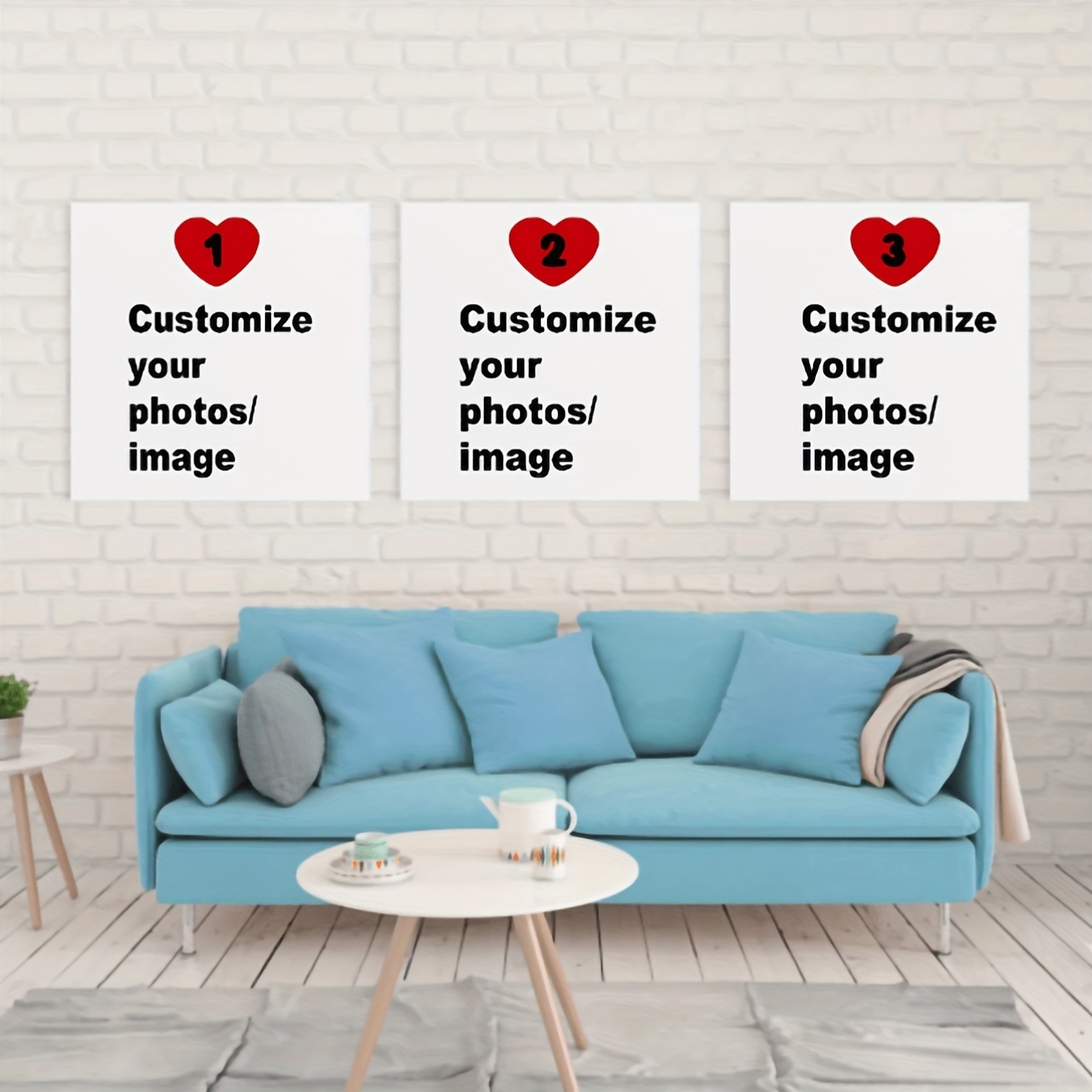 3pcs/set Custom Square Canvas  - Home Decor Theme ulasan dan harga