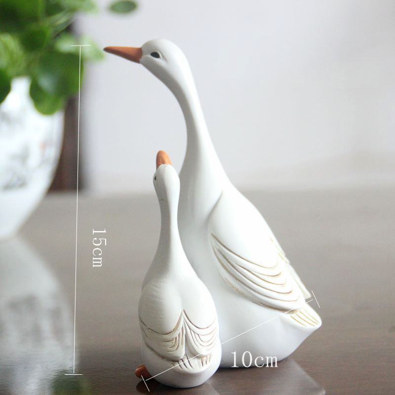 Fun Cute Duck Resin Statue Mot - Home Decor Za ulasan dan harga