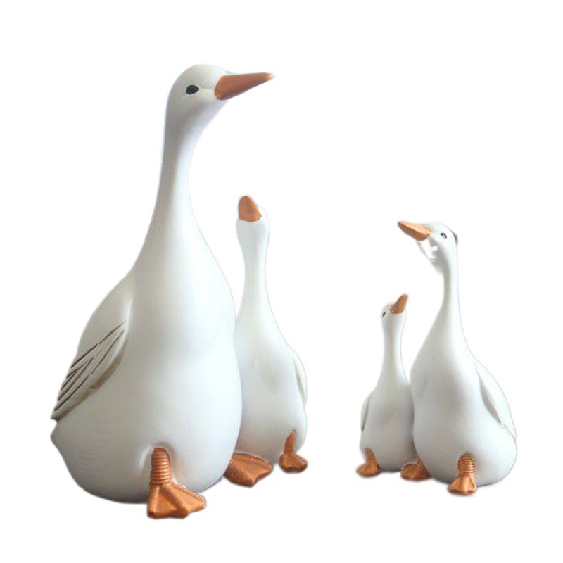 Fun Cute Duck Resin Statue Mot - Home Decor Za ulasan dan harga