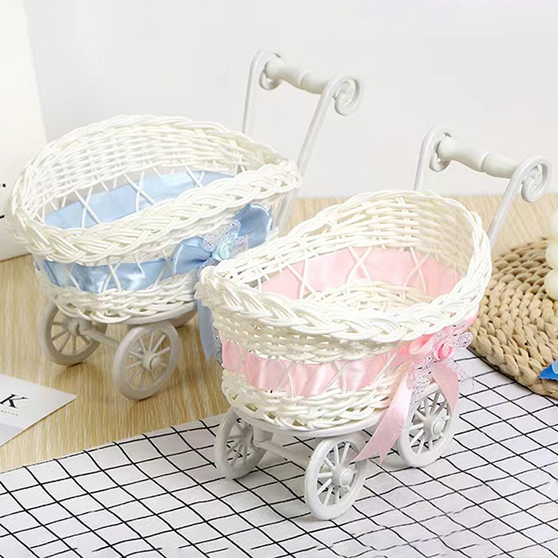1Pcs Basket Baby Cart Stroller - Rattan Plant Basket ulasan dan harga