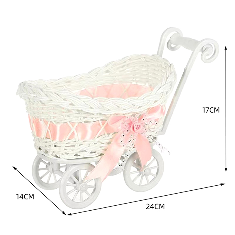 1Pcs Basket Baby Cart Stroller - Rattan Plant Basket ulasan dan harga