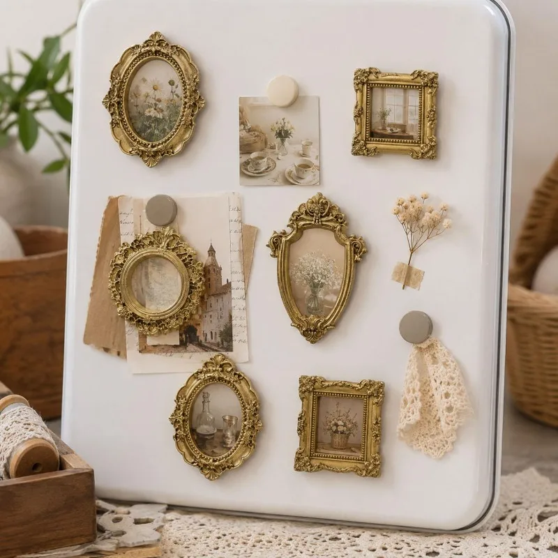 10/5pcs Vintage Resin Mini Pho - Bamboo Photo Frame ulasan dan harga